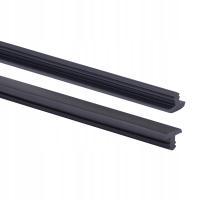 Profil schodowy antypoślizgowy czarny, 4,5mm, rowkowany,25m