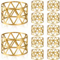 METALOWE PIERŚCIENIE NA SERWETKI 12 SZTUK DEKORACJA STOŁU NA