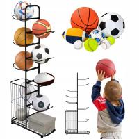 STOJAK SPORTOWY METALOWY Z 7 DRĄŻKAMI DO PRZECHOWYWANIA NA SIŁOWNIĘ