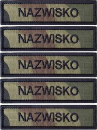 Imiennik wojskowy Nazwisko na mundur name patch RZEP x 5 sztuki