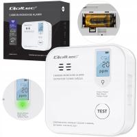 Czujnik czadu Qoltec detektor CO LCD alarm 85dB LED Certyfikowany 10 lat