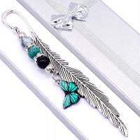 ZAKŁADKA DO KSIĄŻKI PREZENT NA MIKOŁAJKI ŚWIĘTA BOŻE NARODZENIE MOTYL