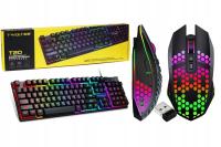 ZESTAW GAMINGOWY - HEXAGENOWA MYSZKA RGB + PODŚWIETLANA KLAWIATURA GAMING