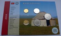 KIRGISTAN - ZESTAW MONET ŚWIAT - 5 szt. w blistrze z certyfikatem