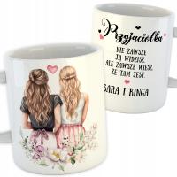 KUBEK dla PRZYJACIÓŁKI KOLEŻANKI na prezent prezentowy + imiona 330ml wz3