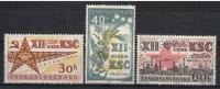 Czechosłowacja 1962 Mi 1368-1370 Czyste **