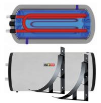 BOJLER ZBIORNIK CIEPŁEJ WODY użytkowej Z PODWÓJNĄ WĘŻOWNICĄ 140L + uchwyty