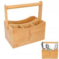 ORGANIZER NA SZTUCCE drewniany koszyk pojemnik na przybory kuchenne stojak