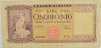 6.Włochy, 500 Lirów 1947, P.80.a, St.3+