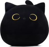 Спящая кошка подушка чучела животных плюшевые черный 38 см