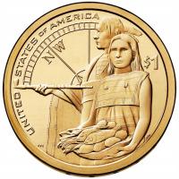 1$ Indianka 2014 P Native American Sacagawea