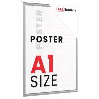 Ramka plakatowa A1 OWZ Srebrna rama zatrzaskowa