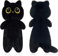 Талисман мягкая подушка кошка черный длинный 70 см