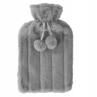 TERMOFOR GUMOWY W PLUSZOWYM POKROWCU OGRZEWACZ 2L SZARY