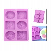 Silicone Soap Molds Leaf Shapes Soap Molds 6 Cavities Rectangle & Oval