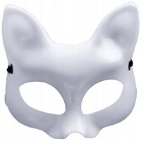 Пластиковая белая кошачья маска для рисования DIY