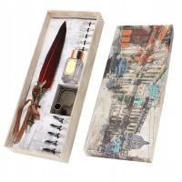 Zestaw PIÓRO GĘSIE Vintage do kochanka nauczyciela i kolegi z klasy Prezen