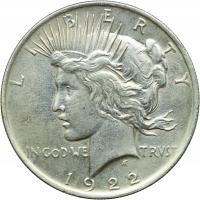 USA, 1 dolar 1922, Peace Dollar, st. 2