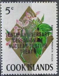 Cook Islands stary znaczek z nadrukiem (6/11