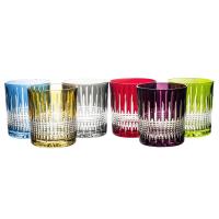 Szklanki kryształowe do whisky 6 sztuk kolorowe Stellum