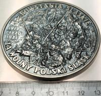 Medal Powstania Śląskie 1919 1920 1921 Za Wolny Polski Śląsk SREBRZONY