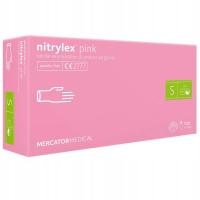Nitrylex Rękawiczki nitrylowe różowe 100 szt. S