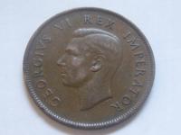 nr1175 RPA Stara Moneta 1 Penny 1941 Żaglowiec