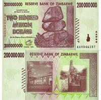 # ZIMBABWE - 200000000 DOLARÓW - 2008 - P-81 - UNC