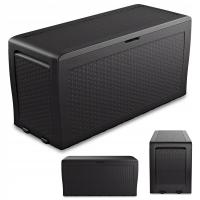 Skrzynia Ogrodowa SAMOA RATTAN Keter Schowek na Balkon Taras 270L grafit