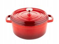 GARNEK ŻELIWNY CZERWONY HIERRO FLORINA 3,5 L