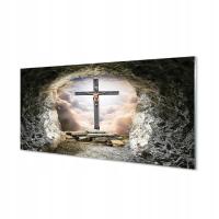 Изображение на стекле пещера крест свет Иисус 100x50