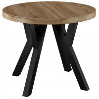 Круглый злотый стол loft 80/180 craft