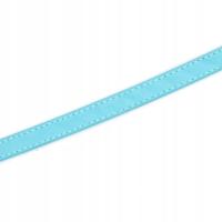 PASEK Z EKOSKÓRY PRZESZYTY 10 mm - BŁĘKITNY