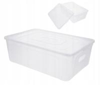 Plastikowy box na buty 11 l pojemnik z pokrywą praktyczny do szafy