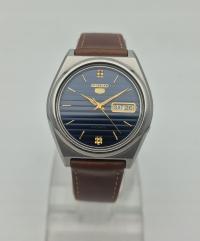 KLASYCZNE STALOWE MĘSKIE SEIKO 5 AUTOMATIC LATA 70-TE - BIAŁY KRUK