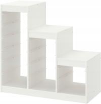 TROFAST IKEA REGAŁ DLA DZIECI ORGANIZER BIAŁY RAMA 99X44X94CM Z POJEMNIKAMI