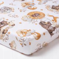 Простыня с резинкой для детской кроватки 120x60 хлопок Юкки