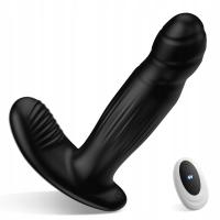 Masażer prostaty, wibrator analny z obrotowymi kulkami i ruchomą główką