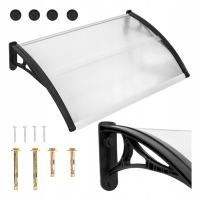 Daszek nad drzwi wejściowe 100x60 cm przezroczysty zadaszenie poliwęglan