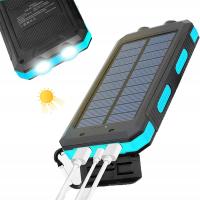 PRZENOŚNA POWERBANK ŁADOWARKA SOLARNY 2 x USB 30000 MAH Z LATARKA KOMPASEM