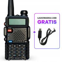 Krótkofalówka RADIOTELEFON Baofeng UV-5R P51UV 1800mah 5W PMR FM Kabel USB