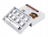 STALOWE metalowe KOSTKI LODU do WHISKY do drinków napojów 8 szt na PREZENT