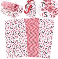 RĘCZNIKI KUCHENNE ŚWIĄTECZNE KOMPLET ŚCIEREK MORAJ ZESTAW 3PAK CZERWONE UNI