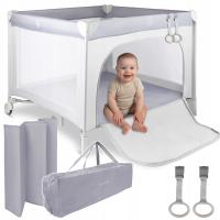 ТУРИСТИЧЕСКИЙ МАНЕЖ ДЕТСКАЯ КРОВАТЬ ДЛЯ ПУТЕШЕСТВИЙ СКЛАДНАЯ С МАТРАСОМ СУМКА