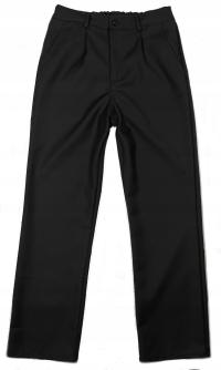 Spodnie wizytowe galowe ELEGANCKIE 150 czarne z gumką w pasie