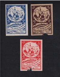 KOLEKCJA AUSTRIA -- OBERNBERG -- 1920 rok, 3 sztuki (N210)