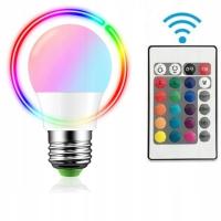 ŻARÓWKA KOLOROWA RGB E27 LED 12W 16 KOLORÓW + PILOT inteligentna