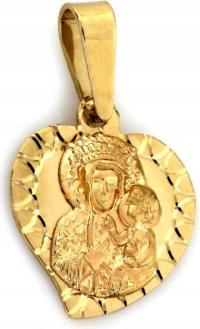 Злотый медальон 585 Богоматерь с Иисусом крещение святого подарок 14k кулон