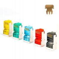 Wtyk RJ45 FTP STP kat. 5e, drut, Netrack, kolor MIX (10 szt)