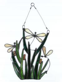 Zawieszka witrażowa WAŻKI W TRAWIE III(B)